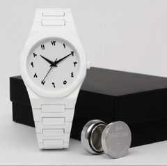 White Aura Couple Watch – Elegant Matching Timepieces, Stylish Fashion Accessories For Men And Women