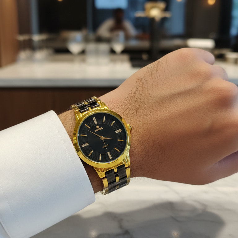 Men’s Chain Waterproof Watch – Stylish Durable Wristwatch With Metal Chain Strap, Fashion Accessory For Daily Wear & Occasions