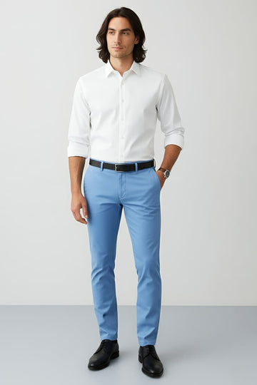 Sky Blue Premium Cotton Pant