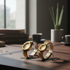 Rado Luxury Couple Watch Set Matching His And Hers Analog Watches Elegant Design