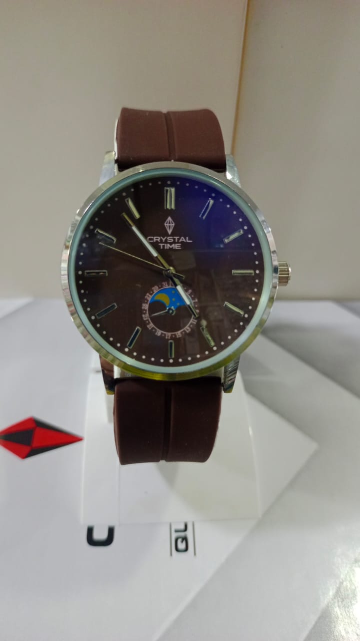 Gents Wrist Watch – Stylish Rubber Belt With Magnet Lock ( Black)