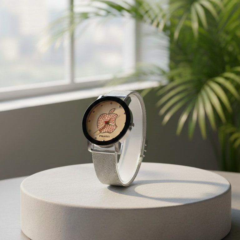 PAADD Stylish Analog Wrist Watch | Silver Mesh Strap | Fashion Casual Watch