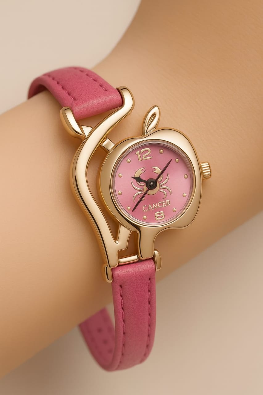 Apple Shape Woman Watch Elegant Design Stylish Appearance Comfortable Fit Durable Build Reliable Daily Use